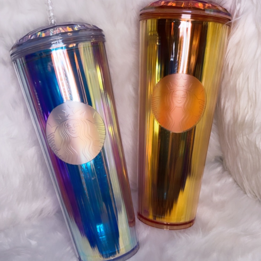 Limited addition Starbucks iridescent Crystal & pink tumbler